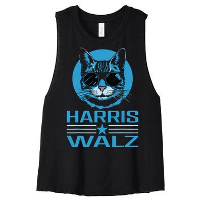 Kamala Harris Walz Harris Waltz 2024 Democratic Vp President Women's Racerback Cropped Tank