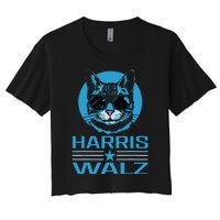 Kamala Harris Walz Harris Waltz 2024 Democratic Vp President Women's Crop Top Tee