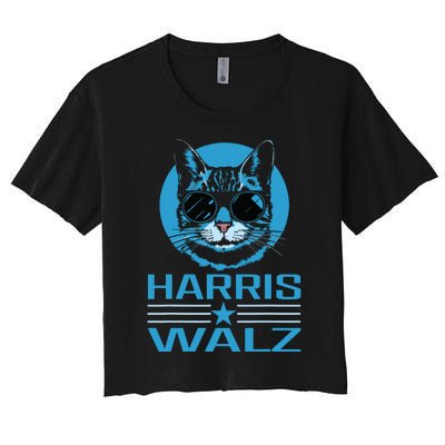 Kamala Harris Walz Harris Waltz 2024 Democratic Vp President Women's Crop Top Tee