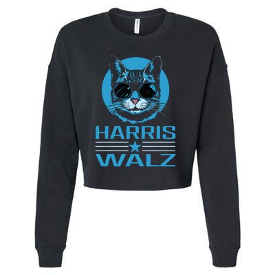 Kamala Harris Walz Harris Waltz 2024 Democratic Vp President Cropped Pullover Crew