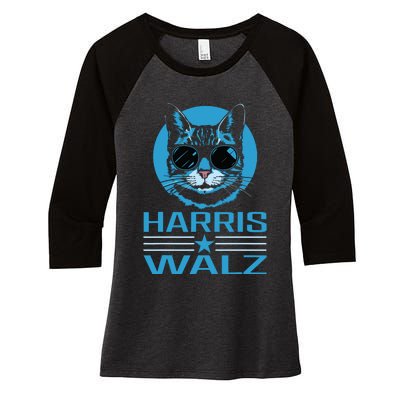 Kamala Harris Walz Harris Waltz 2024 Democratic Vp President Women's Tri-Blend 3/4-Sleeve Raglan Shirt