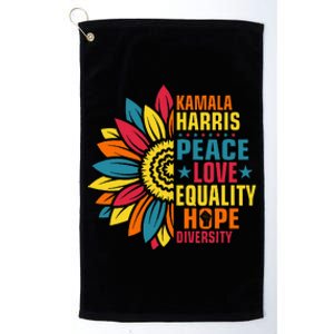 Kamala Harris Waltz Peace Love E Hope Diversity Platinum Collection Golf Towel