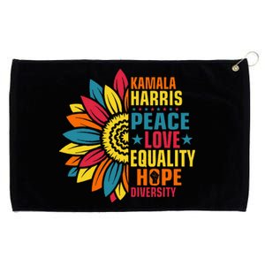 Kamala Harris Waltz Peace Love E Hope Diversity Grommeted Golf Towel