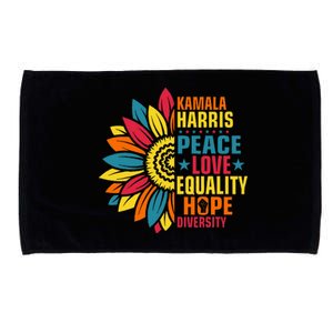 Kamala Harris Waltz Peace Love E Hope Diversity Microfiber Hand Towel