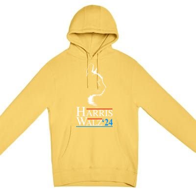 Kamala Harris Walz Waltz 2024 Vp President Funny Cat Ladies Gift Premium Pullover Hoodie