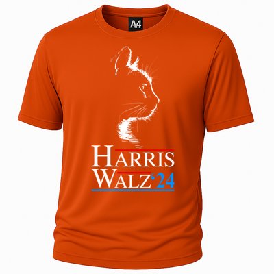 Kamala Harris Walz Waltz 2024 Vp President Funny Cat Ladies Gift Cooling Performance Crew T-Shirt