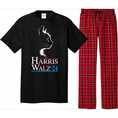 Kamala Harris Walz Waltz 2024 Vp President Funny Cat Ladies Gift Pajama Set