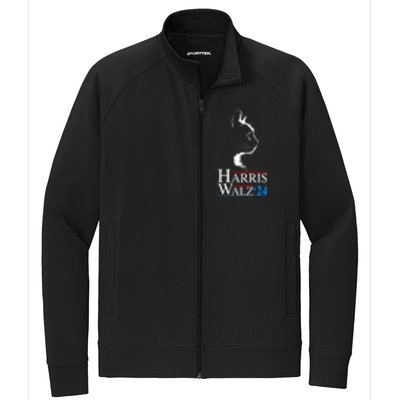 Kamala Harris Walz Waltz 2024 Vp President Funny Cat Ladies Gift Stretch Full-Zip Cadet Jacket