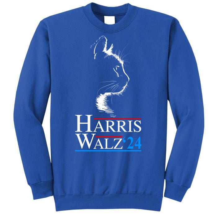 Kamala Harris Walz Waltz 2024 Vp President Funny Cat Ladies Gift Sweatshirt