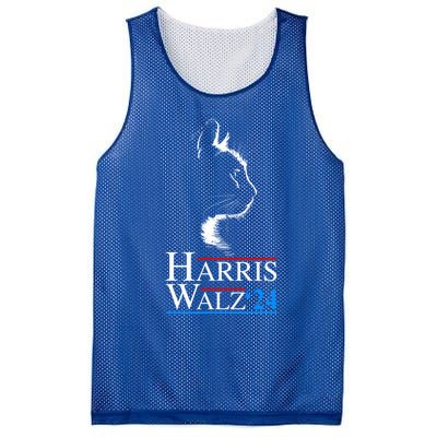 Kamala Harris Walz Waltz 2024 Vp President Funny Cat Ladies Gift Mesh Reversible Basketball Jersey Tank