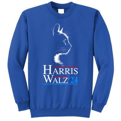 Kamala Harris Walz Waltz 2024 Vp President Funny Cat Ladies Gift Tall Sweatshirt