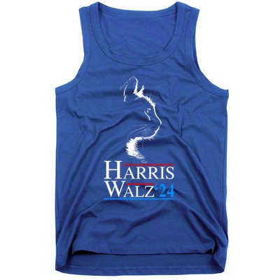 Kamala Harris Walz Waltz 2024 Vp President Funny Cat Ladies Gift Tank Top