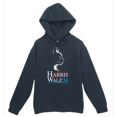 Kamala Harris Walz Waltz 2024 Vp President Funny Cat Ladies Gift Urban Pullover Hoodie