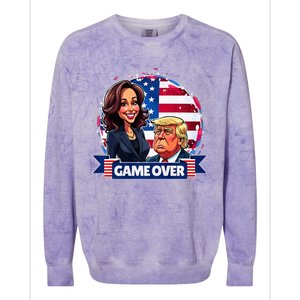 Kamala Harris Win Debate For President 2024 Campaign Trump Colorblast Crewneck Sweatshirt