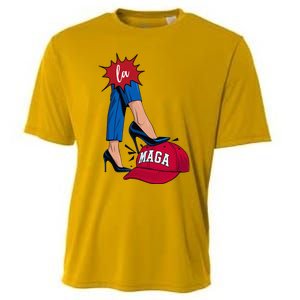 Kamala Harris With High Heels Stepping On Red Hat 2024 Cooling Performance Crew T-Shirt