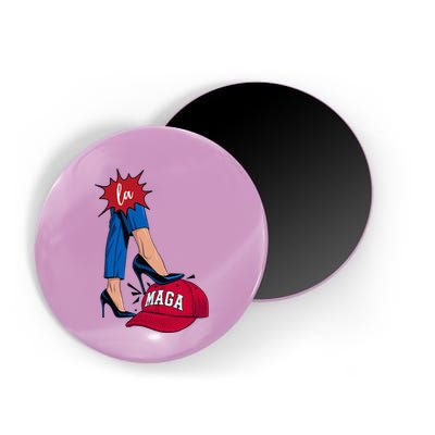 Kamala Harris With High Heels Stepping On Red Hat 2024 Magnet
