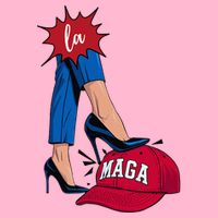 Kamala Harris With High Heels Stepping On Red Hat 2024 Cooling Performance Long Sleeve Crew