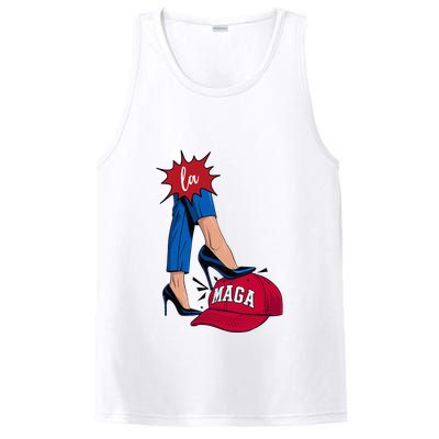 Kamala Harris With High Heels Stepping On Red Hat 2024 PosiCharge Competitor Tank