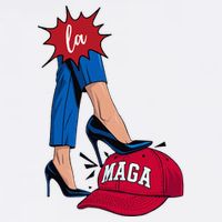 Kamala Harris With High Heels Stepping On Red Hat 2024 Wool Snapback Cap