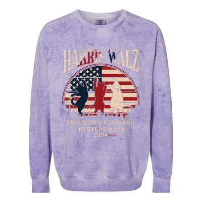 Kamala Harris Walz 2024 Waltz Dance 2 Steps Forward Not Back Colorblast Crewneck Sweatshirt