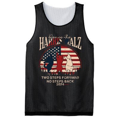 Kamala Harris Walz 2024 Waltz Dance 2 Steps Forward Not Back Mesh Reversible Basketball Jersey Tank