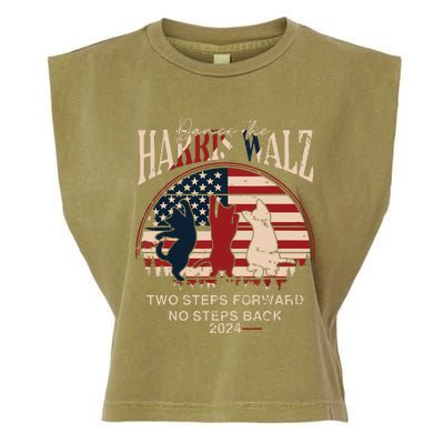 Kamala Harris Walz 2024 Waltz Dance 2 Steps Forward Not Back Garment-Dyed Women's Muscle Tee