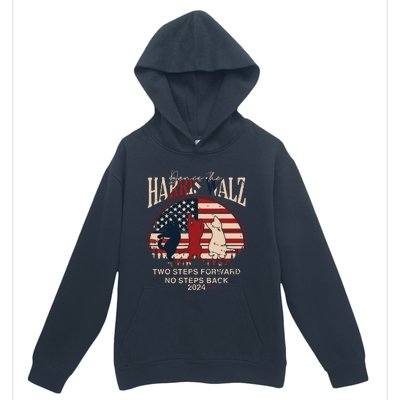 Kamala Harris Walz 2024 Waltz Dance 2 Steps Forward Not Back Urban Pullover Hoodie