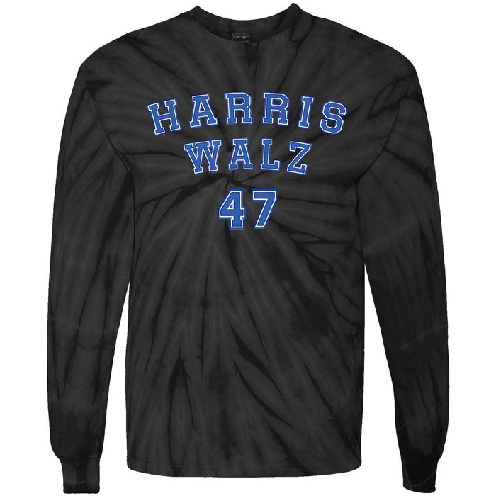 Kamala Harris Walz 2024 Harris Waltz President Democratic 47 Tie-Dye Long Sleeve Shirt