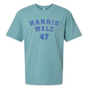 Kamala Harris Walz 2024 Harris Waltz President Democratic 47 Sueded Cloud Jersey T-Shirt