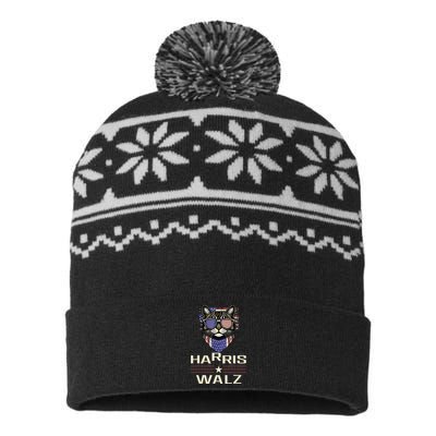 Kamala Harris Walz 2024 Harris Waltz Democratic Vp President USA-Made Snowflake Beanie