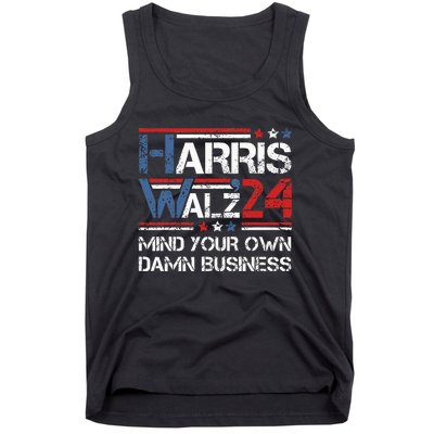 Kamala Harris Walz Mind Your Own Damn Business Tank Top