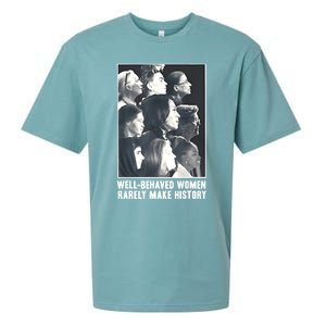 Kamala Harris Wellbehaved Women Rarely Make History Sueded Cloud Jersey T-Shirt