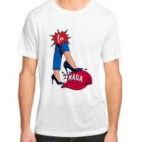 Kamala Harris With High Heels Stepping On Red Hat 2024 Funny Adult ChromaSoft Performance T-Shirt