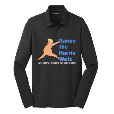 Kamala Harris Walz 2024 Waltz Dance Trump Meme Silk Touch Performance Long Sleeve Polo