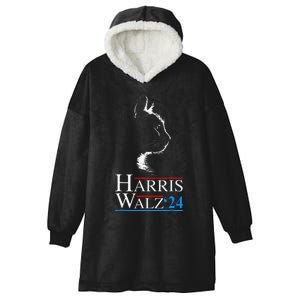 Kamala Harris Walz 2024 Harris Waltz Vp President Cat Ladies Gift Hooded Wearable Blanket