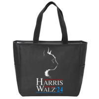 Kamala Harris Walz 2024 Harris Waltz Vp President Cat Ladies Gift Zip Tote Bag