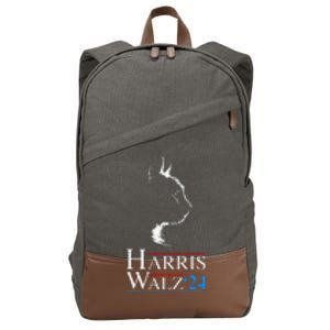 Kamala Harris Walz 2024 Harris Waltz Vp President Cat Ladies Gift Cotton Canvas Backpack