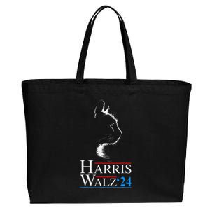 Kamala Harris Walz 2024 Harris Waltz Vp President Cat Ladies Gift Cotton Canvas Jumbo Tote