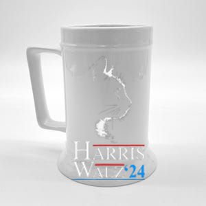 Kamala Harris Walz 2024 Harris Waltz Vp President Cat Ladies Gift Beer Stein