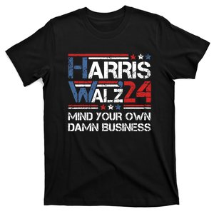 Kamala Harris Walz Waltz Mind Your Own Damn Business T-Shirt