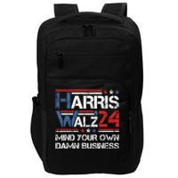 Kamala Harris Walz Waltz Mind Your Own Damn Business Impact Tech Backpack