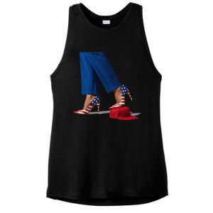 Kamala Harris With High Heels Stepping On Red Hat Gift Ladies PosiCharge Tri-Blend Wicking Tank