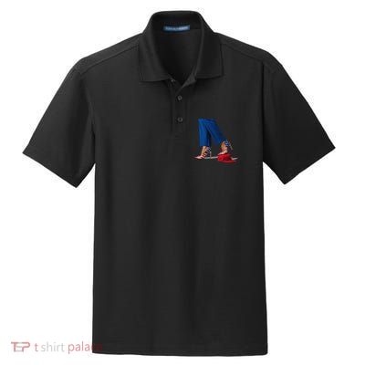 Kamala Harris With High Heels Stepping On Red Hat Gift Dry Zone Grid Polo