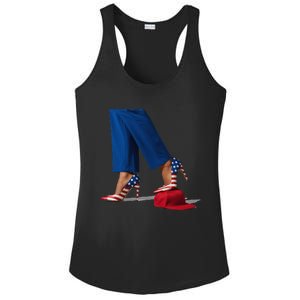 Kamala Harris With High Heels Stepping On Red Hat Gift Ladies PosiCharge Competitor Racerback Tank