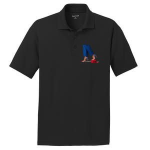 Kamala Harris With High Heels Stepping On Red Hat Gift PosiCharge RacerMesh Polo