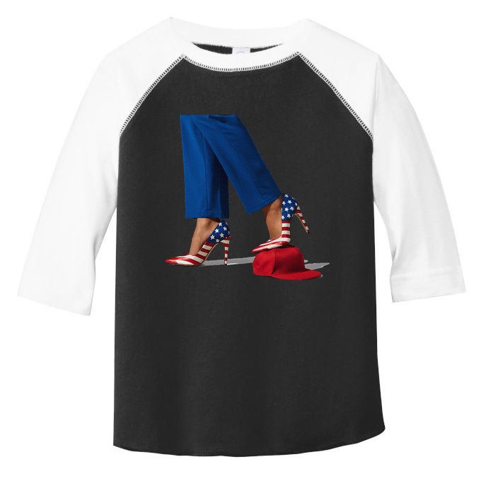 Kamala Harris With High Heels Stepping On Red Hat Gift Toddler Fine Jersey T-Shirt