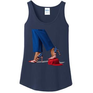 Kamala Harris With High Heels Stepping On Red Hat Gift Ladies Essential Tank