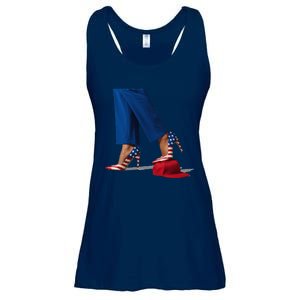 Kamala Harris With High Heels Stepping On Red Hat Gift Ladies Essential Flowy Tank