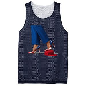 Kamala Harris With High Heels Stepping On Red Hat Gift Mesh Reversible Basketball Jersey Tank