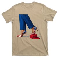 Kamala Harris With High Heels Stepping On Red Hat Gift T-Shirt